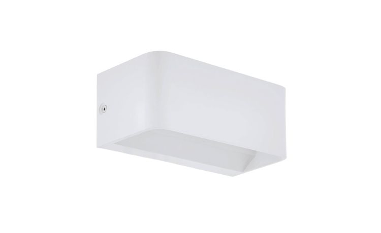 Sania4 applique da parete LED bianca 20x9 cm- -Bianco-Alluminio-8 cmx20 cm