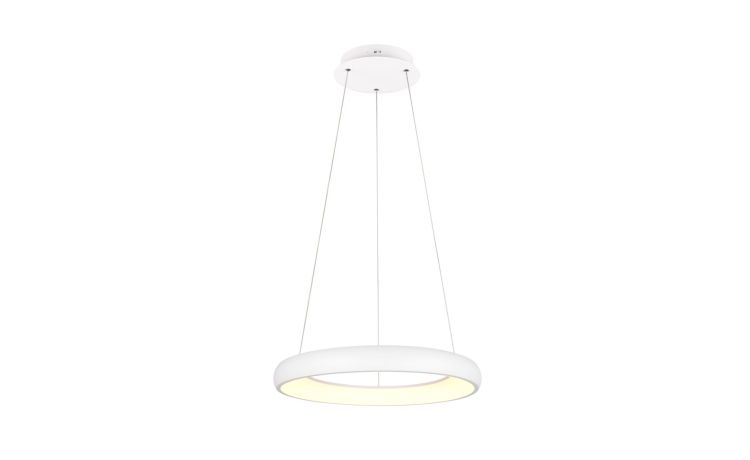 Cardona sospensione bianca LED Ø60 cm--Bianco-Metallo