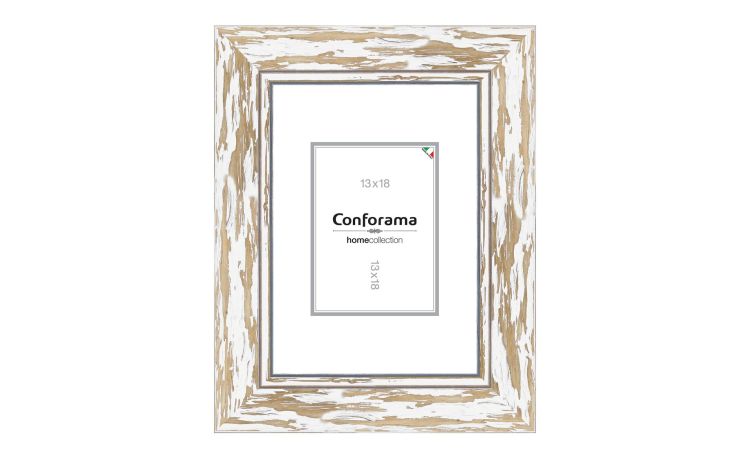 Shopia porta foto sbiancata 13x18 cm--Legno bianco-Legno-18 cmx13 cm