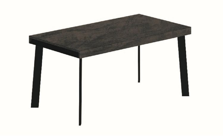 Favignana tavolo allungabile legno bruciato-Con piano in pannello melaminico-Legno scuro-Pannello-76