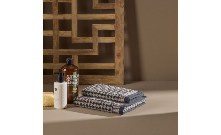 Pied Poule set ospite e medio grigio--Grigio-100% Cotone