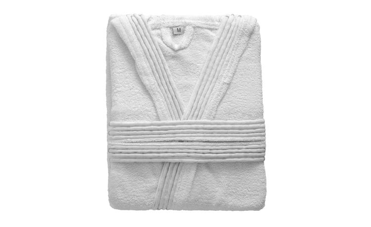 Terry accappatoio in cotone bianco M