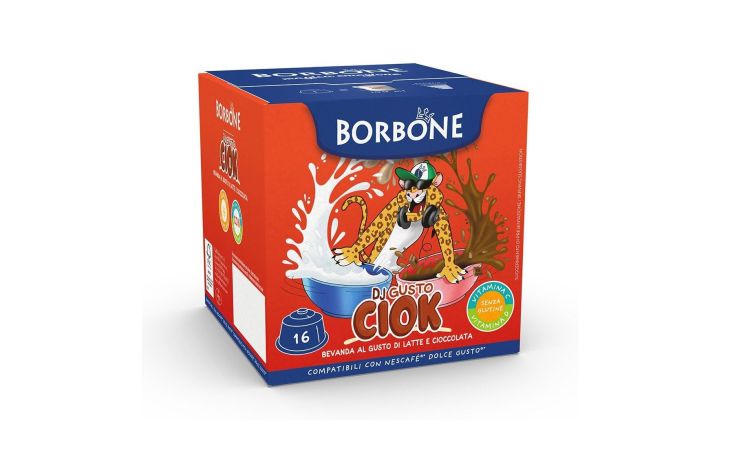 Borbone &#34;DJ Gusto Ciock&#34; - Latte e Cioccolato-16 capsule compatibili con macchine a marchio Nescafè Dolce Gusto