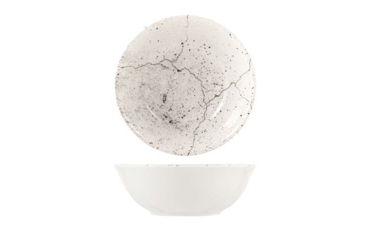Stone coppetta in porcellana Ø14 cm--Bianco-Porcellana