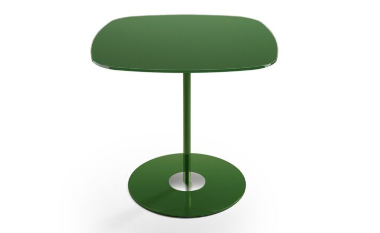 Glass tavolino Dallia quadrato verde h52 cm--Verde-Vetro-52 cmx46 cm