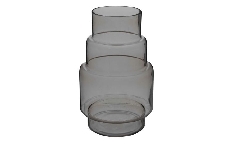 May vaso in vetro grigio H26 cm--Grigio-Vetro-26 cmx17 cm