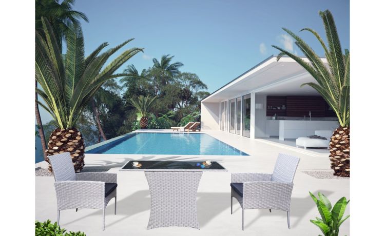 Hawaii set in rattan-2 poltrone