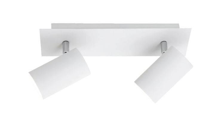 Marley barra 2 faretti LED 3W in metallo bianco-Antiscivolo-Bianco-Metallo-9 cmx30 cm