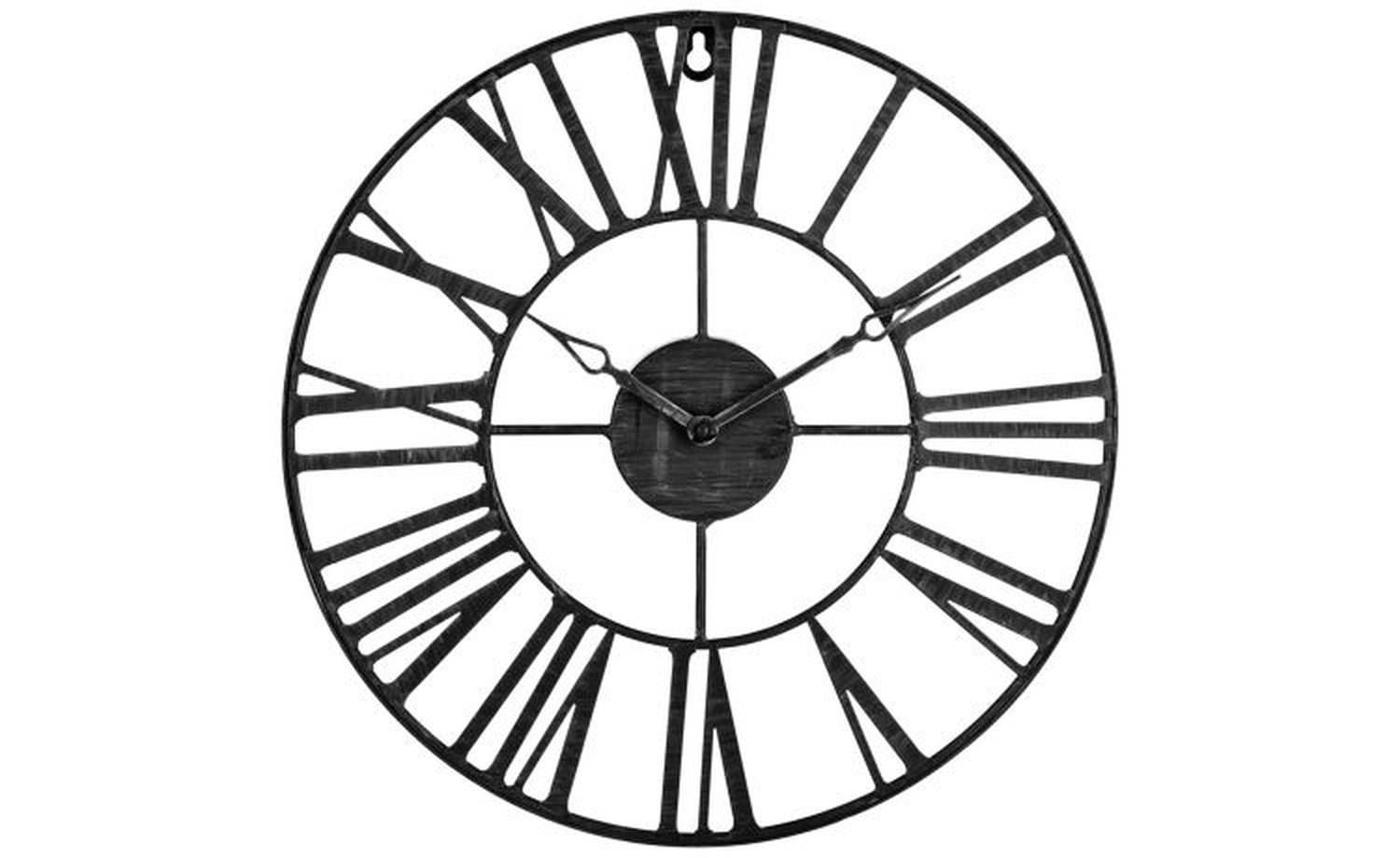 Golia orologio in ferro nero Ø36,5 cm