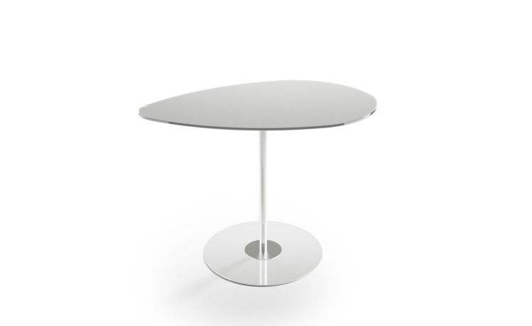 Glass tavolino Dallia a goccia bianco h44 cm--Bianco-Vetro-44 cmx40 cm