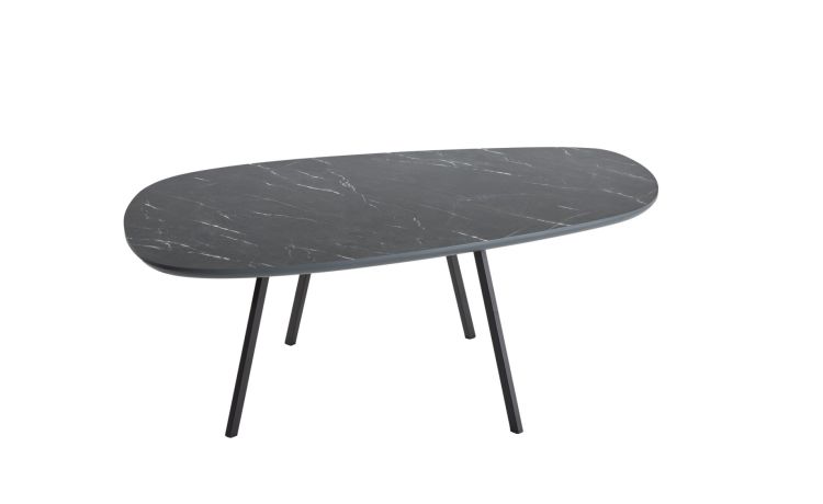 Flor tavolino ovale grande brown/marquinia--Marrone-Pannello-38 cmx109 cm