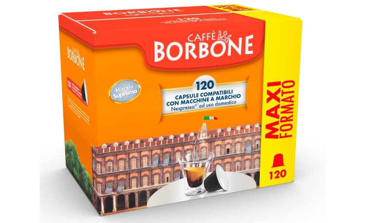 Borbone Box 120 Capsule Caff&egrave; miscela Suprema compatibili Nespresso-compatibili con macchine caff&egrave; Nespresso