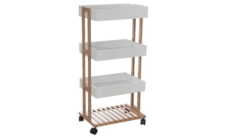 Bamboo carrello 4 piani bianco-Carrello 4 ripiani-Bianco-Bamboo-87