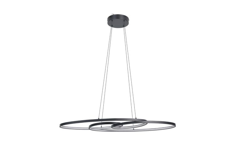 Gianella sospensione 28W LED h120 cm--Nero-Alluminio