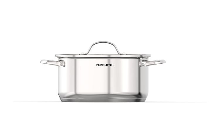 New Era casseruola 2 manici inox pe rinduzione Ø24 cm--Grigio-Acciaio inox