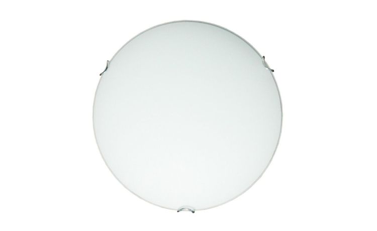 Ariel plafoniera 2 luci in vetro bianco Ø40 cm- -Bianco-Vetro