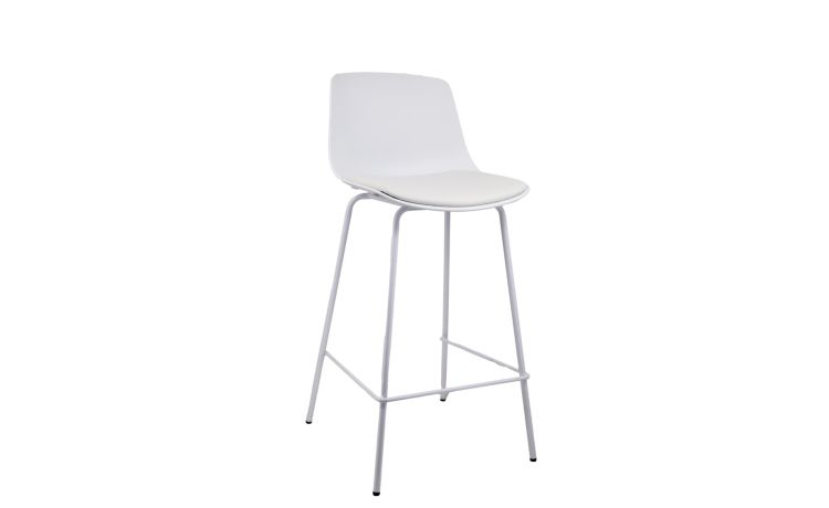 Skin sgabello alto bianco--Bianco-Polipropilene-93 cmx43