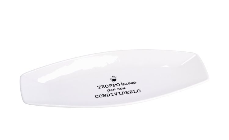 Vassoio in ceramica 41 cm--Bianco-Ceramica-3