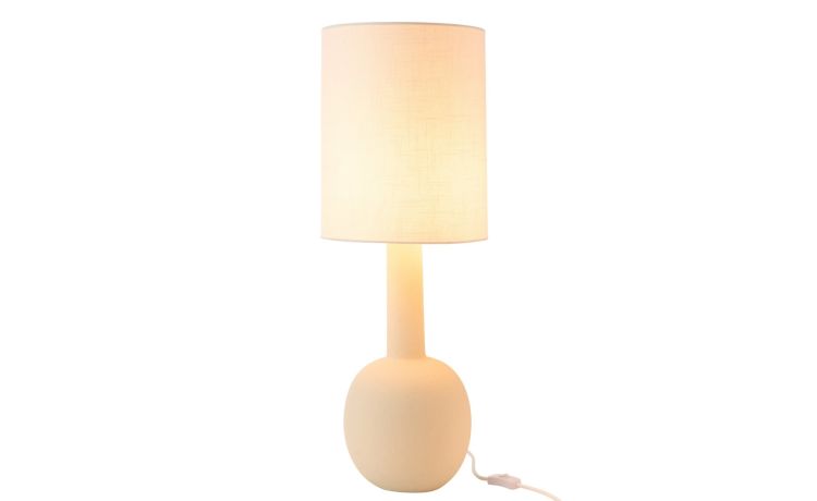 Lampada da tavolo con parlume beige--Beige-Gres