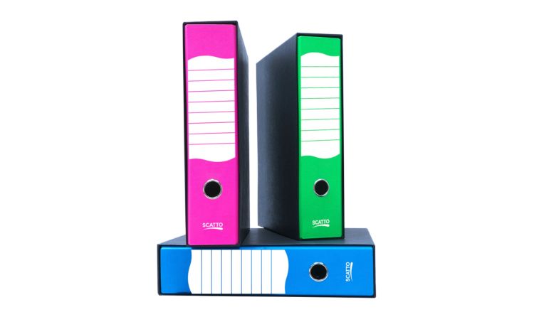 Raccoglitore 2 anelli in cartone dorso 8 cm