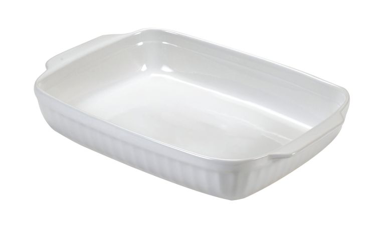 Pirofila in ceramica bianca 36x24 cm- -Bianco-Ceramica-6 cmx36 cm