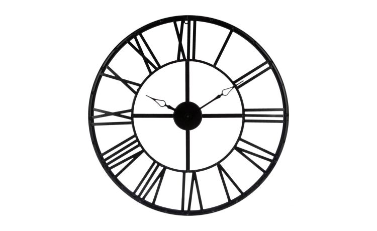 Golia orologio in metallo Ø70 cm  - -Nero-Metallo
