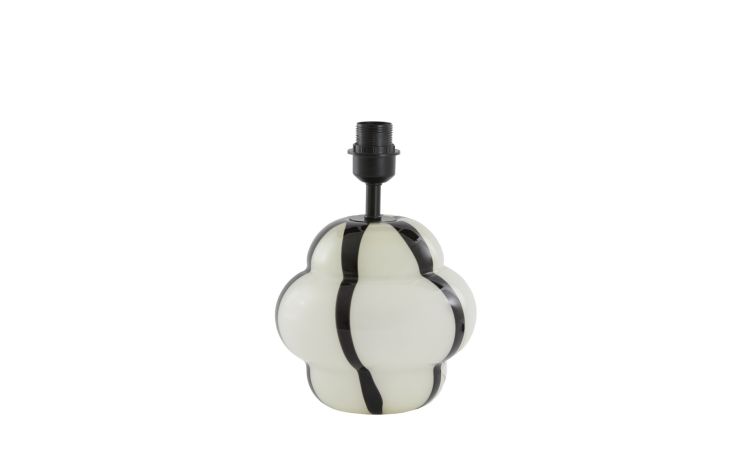 Ylen lampada da tavolo panna e oro h28 cm--Oro-Vetro