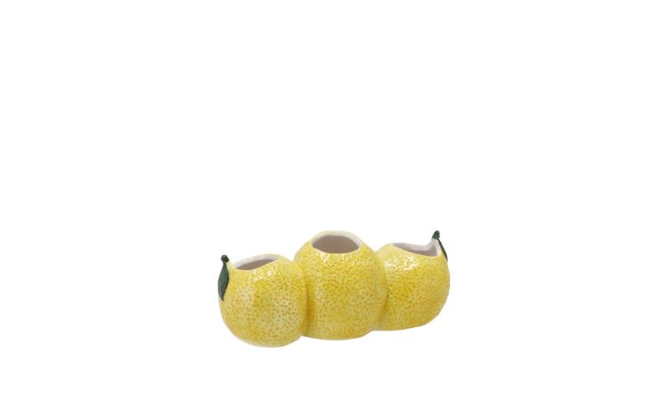 Vaso 3 limoni in ceramica--Giallo-Ceramica-7 cmx21 cm
