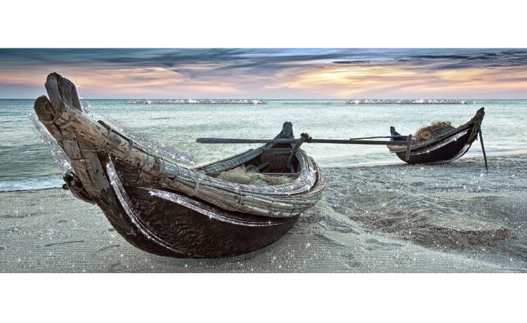 Canoe Brilliant canvas glitter 122x52 cm- -Multicolore-Canvas-52 cmx122 cm