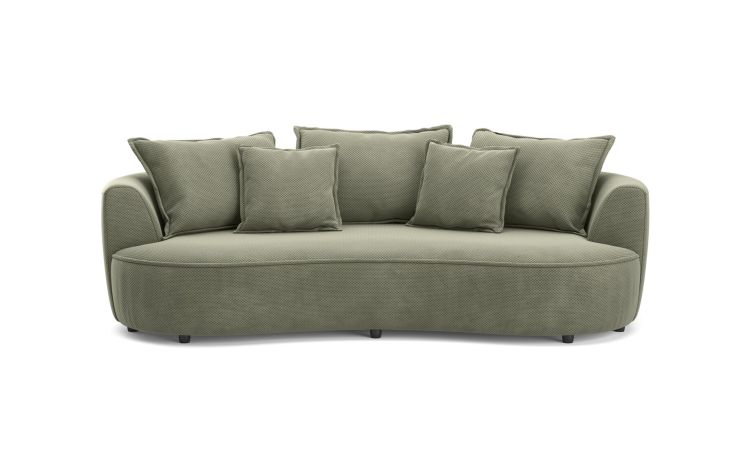 Chic divano megasofà verde--Verde-Tessuto-66 cmx229 cm