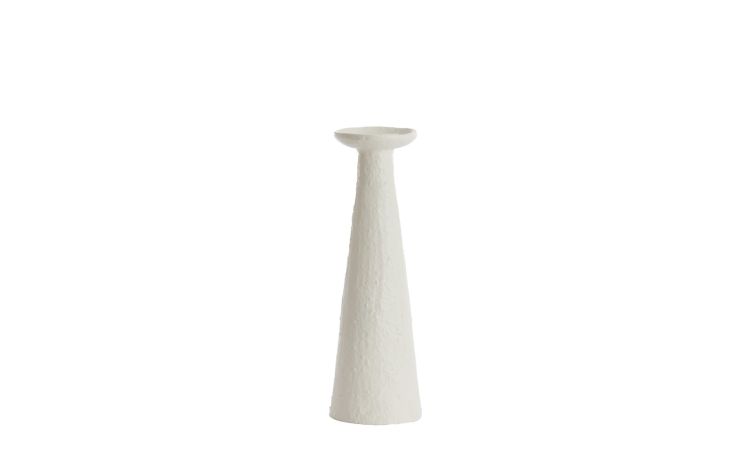 Ota portacandela colore panna h37 cm--Panna-Alluminio-37 cmx12