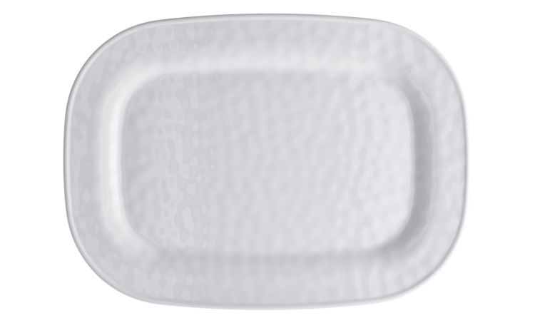 Vassoio rettangolare in melamina bianco--Bianco-Resina-2 cmx43 cm