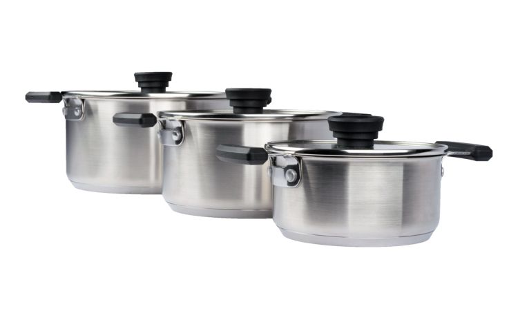 Set casseruola matrioska con coperchio 16/20/24 cm-Con coperchio incluso--Acciaio inox