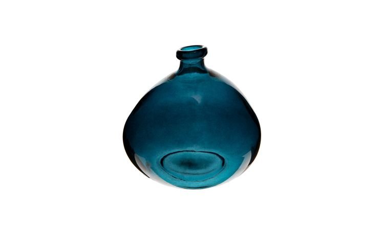 Vaso in vetro blu H22 cm