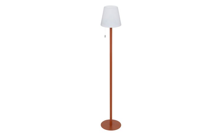 Zack piantana LED in acciaio ambra H108 cm--Arancione-Acciaio