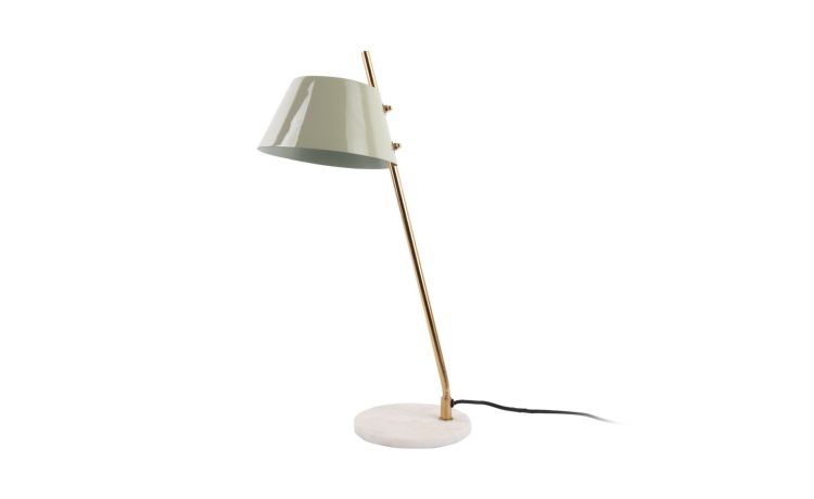 Savy lampada da tavolo smaltata grigia h53 cm---Ferro