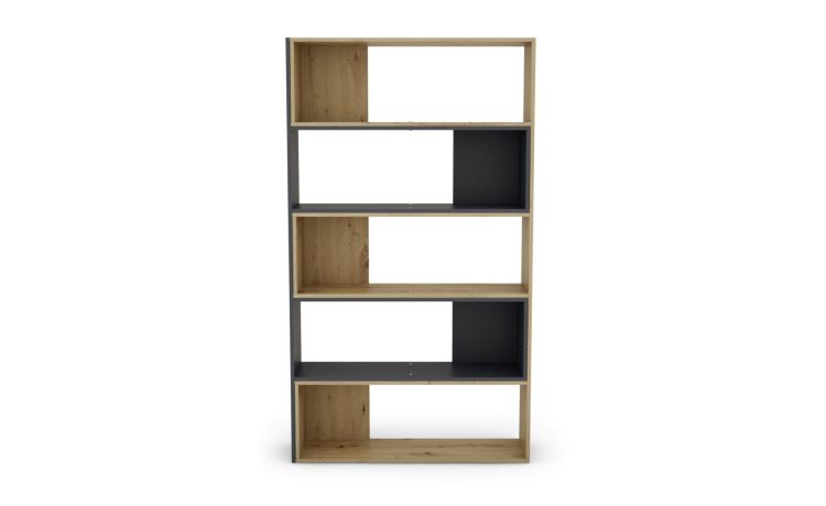 Flexi libreria rovere artisan e grafite--Legno-Pannello melaminico-181