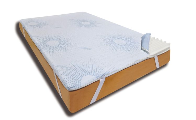 topper oxigen memory matrimoniale 160X190H5--Bianco-Memory foam-5 cmx160 cm