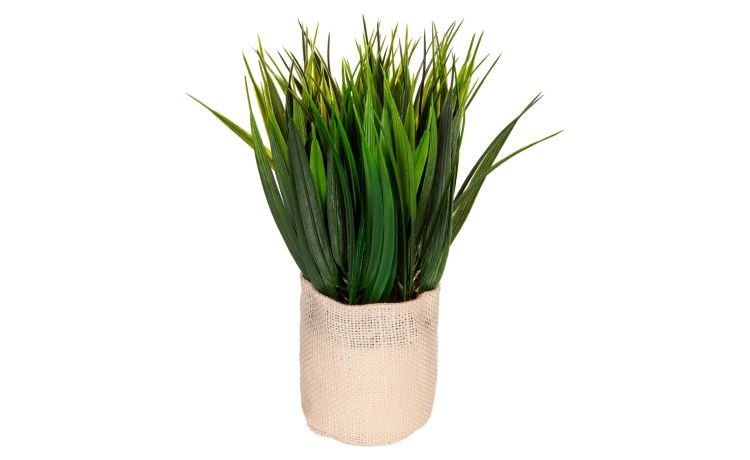 Jute pianta artificiale con vaso in juta H24 cm