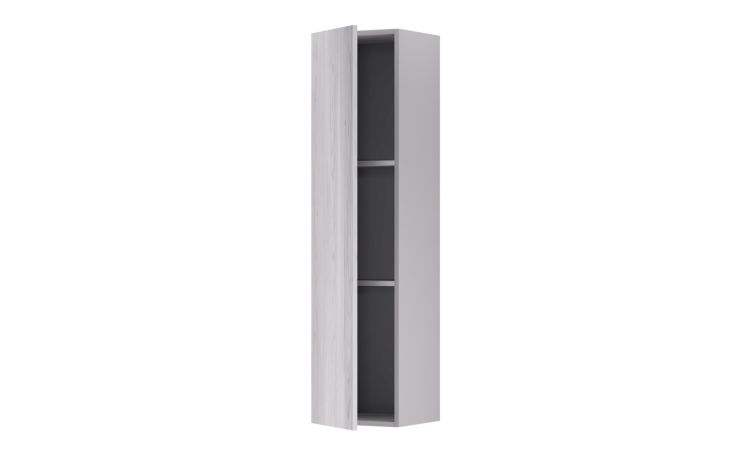 Gilda pensile 1 anta frassino ghiaccio-Struttura grigio chiaro-Legno bianco-Nobilitato-140 cmx36 cm