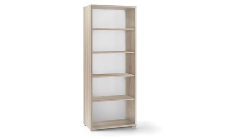 Work libreria ufficio 5 vani colore olmo-Misure L71 x P41 x H182 cm-Legno chiaro-Melaminico-182 cmx71 cm