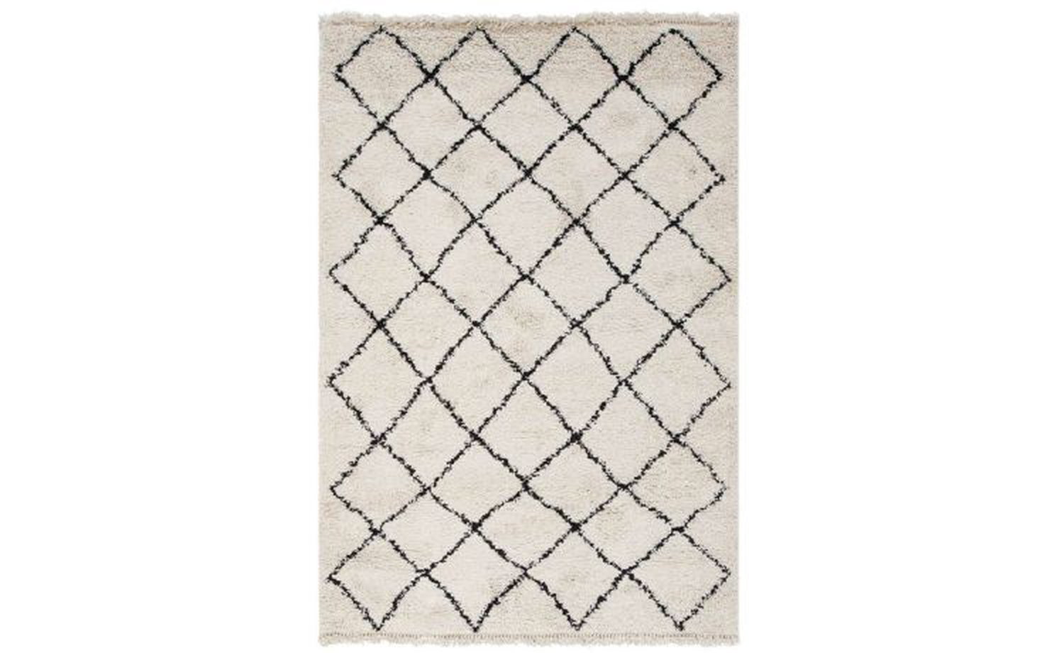 Tribe A tappeto bianco motivo a rombi 160x230 cm