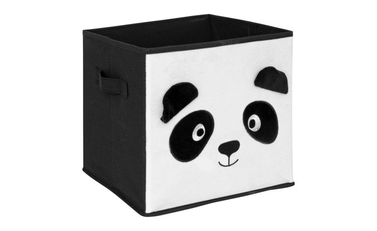 Cubo per giochi panda--Nero-Polipropilene-29 cmx29 cm