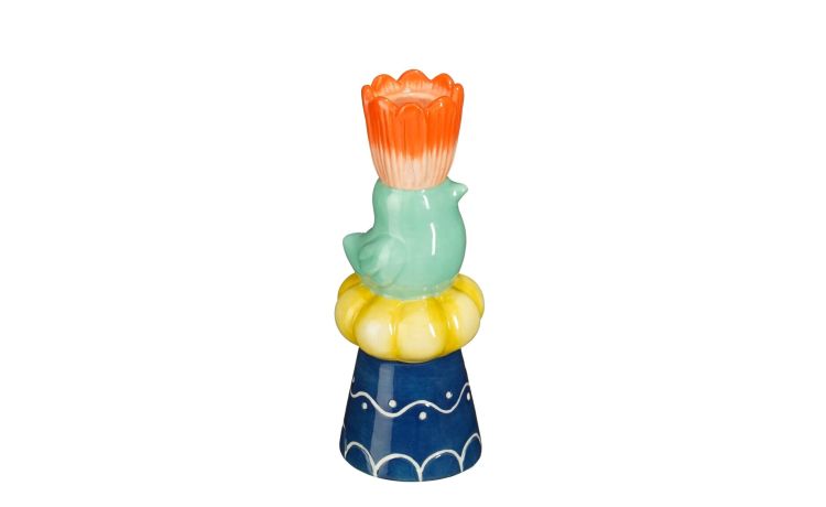 Bird porta candela h21 cm--Multicolore-Gres