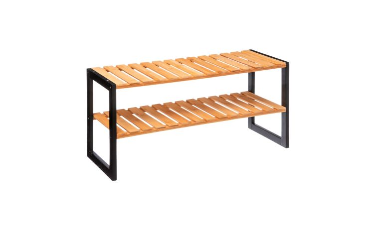 Portascarpe in bamboo per 6 paia 70x34 cm- -Legno naturale-Bamboo-34