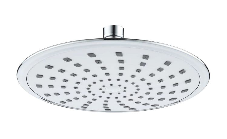 Soffione doccia tondo Ø20 cm – 1 getto in ABS cromato--Grigio-Abs