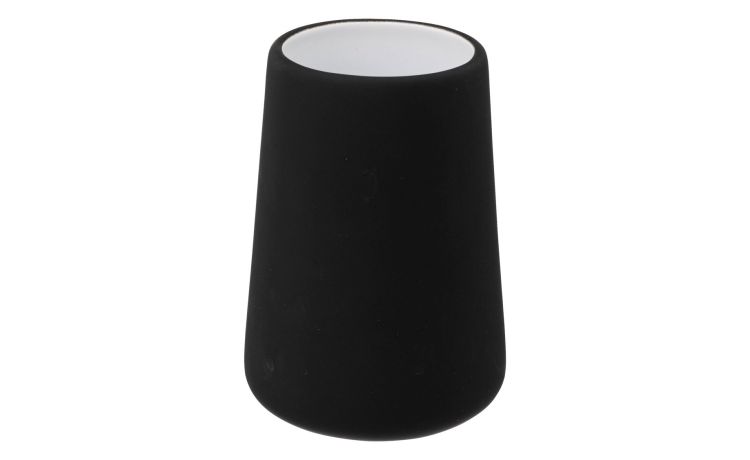 Baton bicchiere bagno in ceramica nero h11