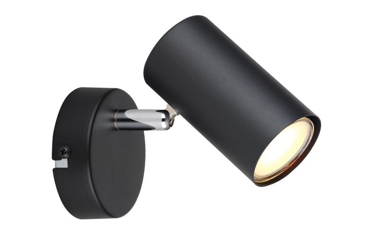 Allvi faretto in metallo nero 1xGU10-Lampadina non inclusa--Metallo-10 cmx12 cm