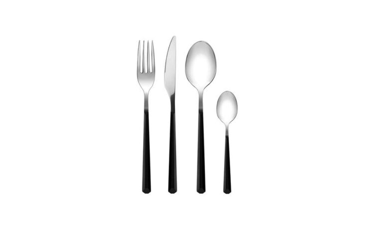 Lapis servizio 16 posate in acciaio inox nero