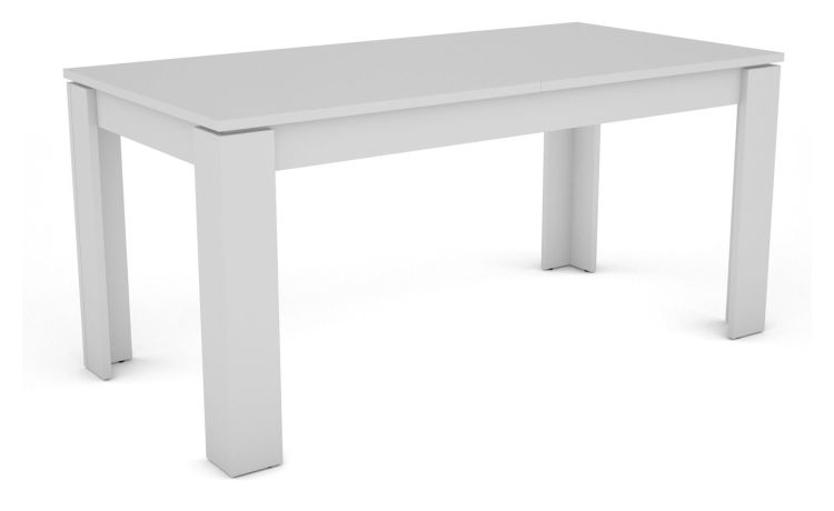 Texas tavolo allungabile bianco-Con piano in pannello melaminico-Bianco-Melaminico-75 cmx160 cm